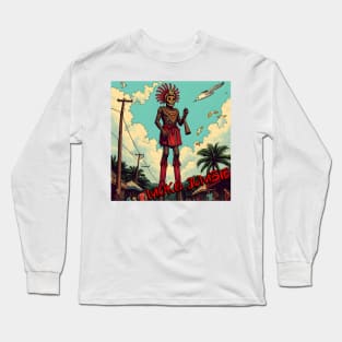 MOKO JUMBIE – FULL COLOUR – FETERS AND LIMERS – CARIBBEAN FOLKLORE EVENT DJ GEAR Long Sleeve T-Shirt